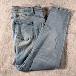 Wax‎ Jean Butt I Love You Light Wash High Rise Skinny Jeans Womens Size 20